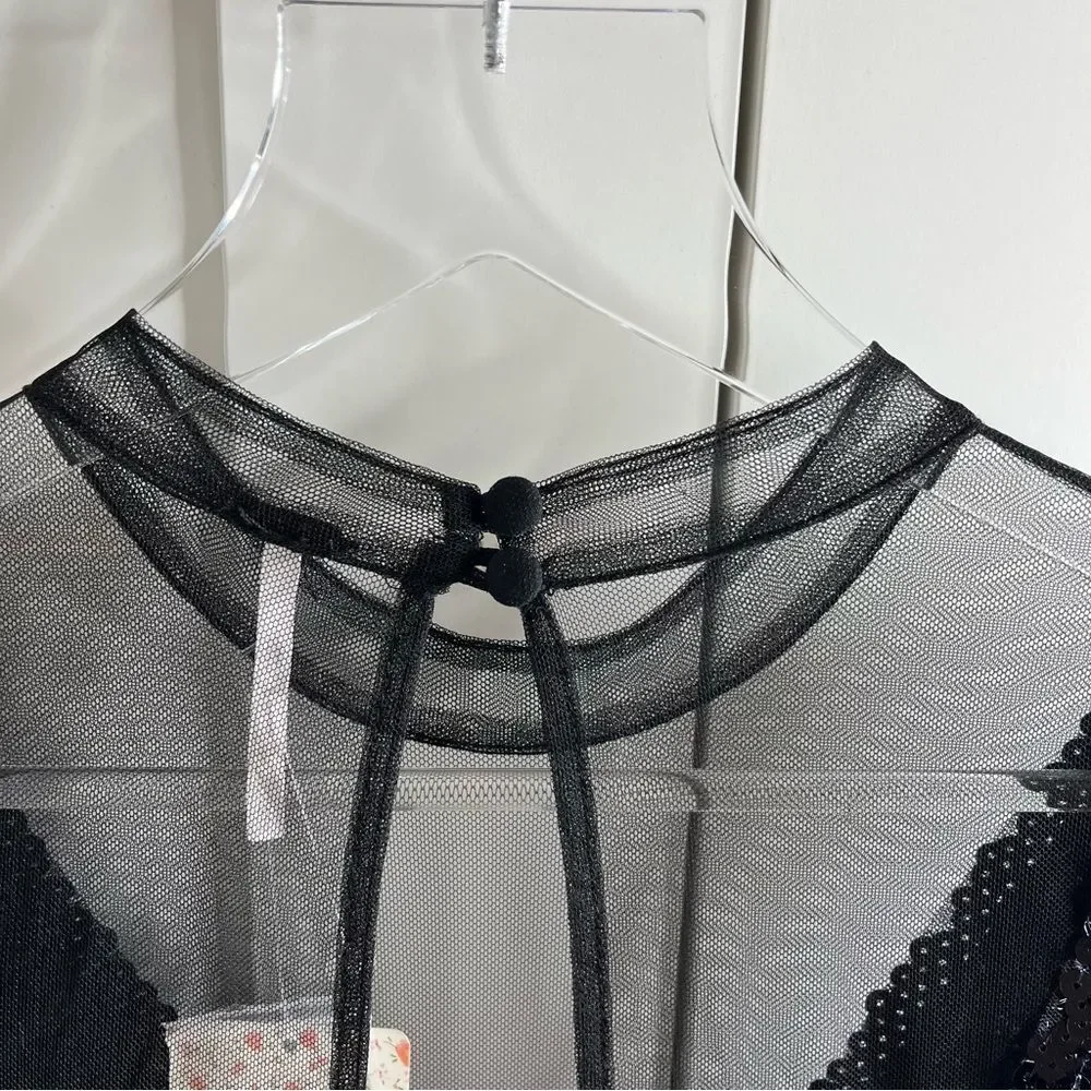 Free People Black Sequin Mini Dress - Picture 13 of 16